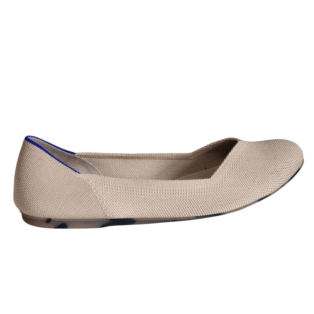 Rothys The Point Sand Beige Tortoise Shell Sole Flats Shoes Womens 10 001-242 - Picture 6 of 9